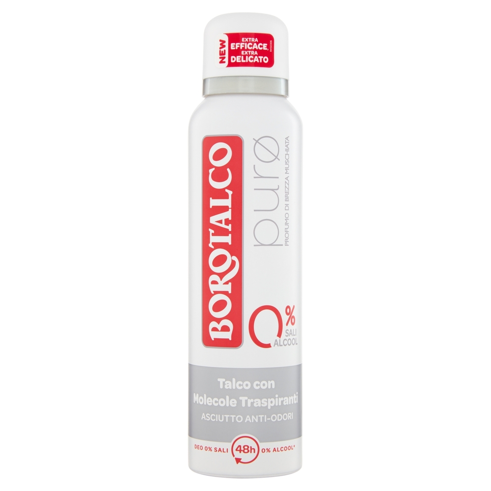 Borotalco purø Profumo di Brezza Muschiata Deo 0% Sali 150 ml